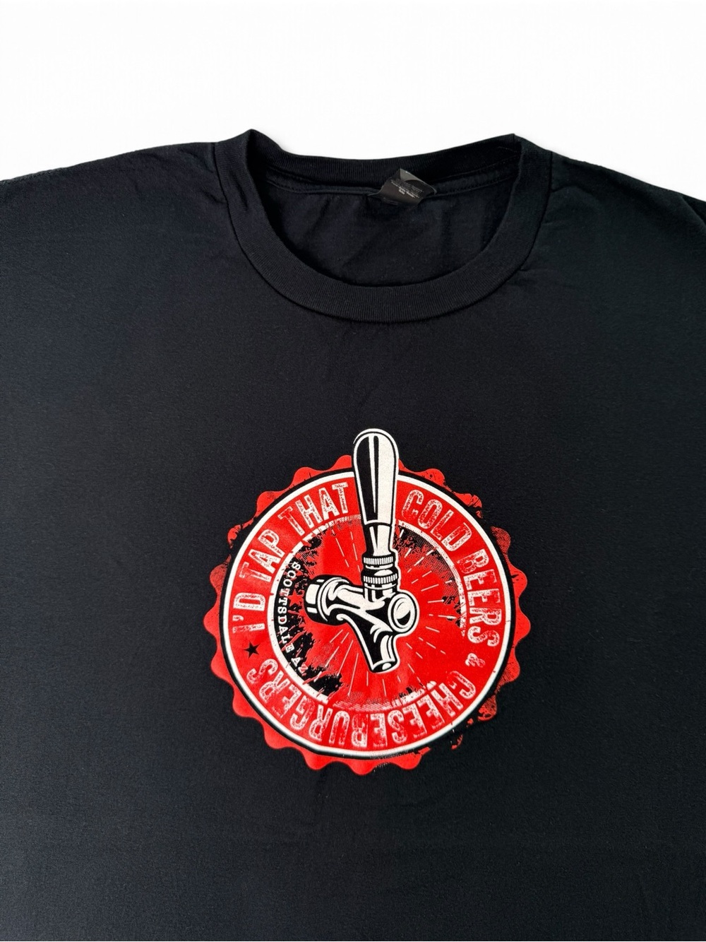 I’d Tap That Beer Graphic T-Shirt Men’s XL Black